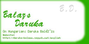 balazs daruka business card